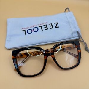 Zeelool Brown Glasses Frames, No prescription